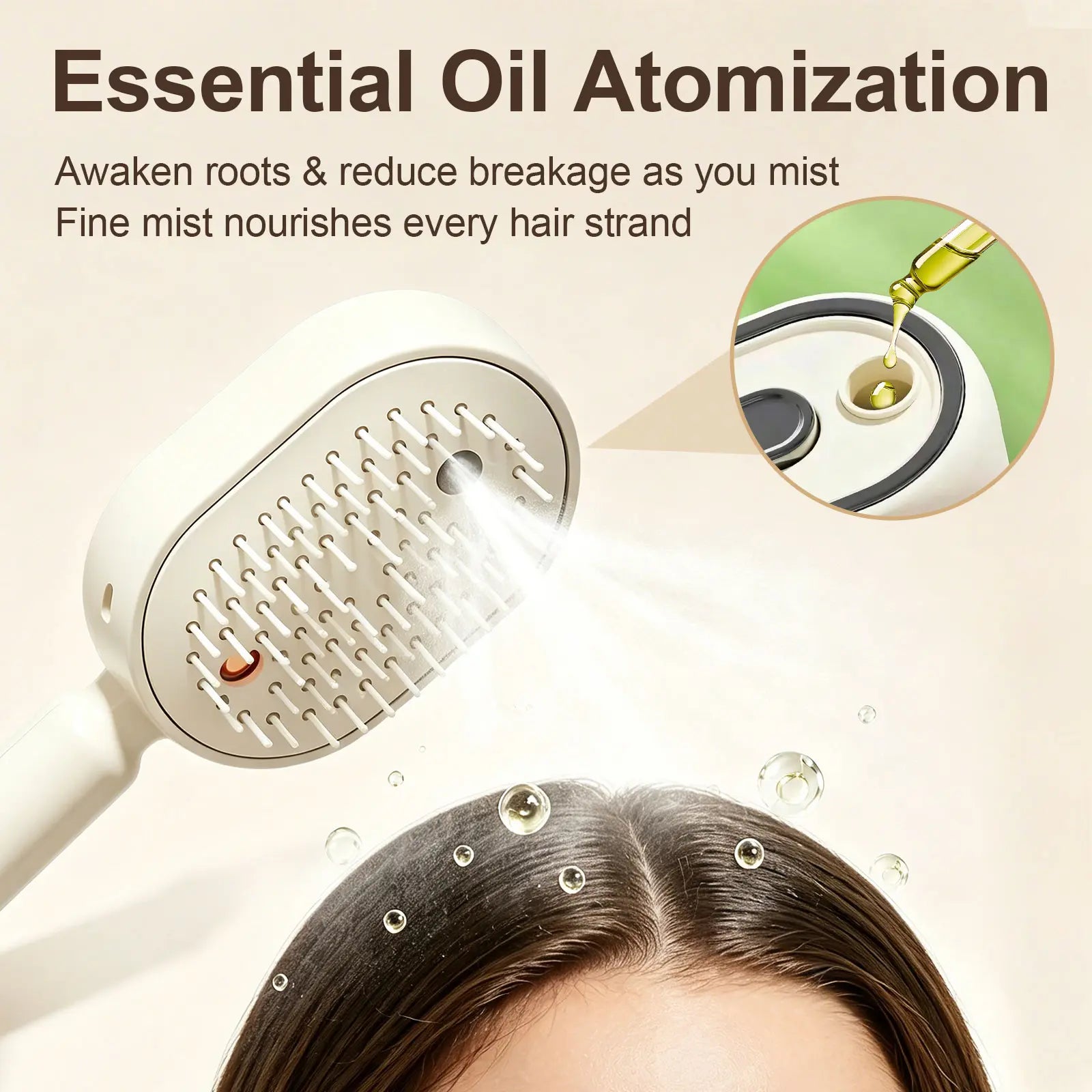 HydraMist™ Pro | Cepillo Hidratante Antienredo con Neblina Ultra Fina