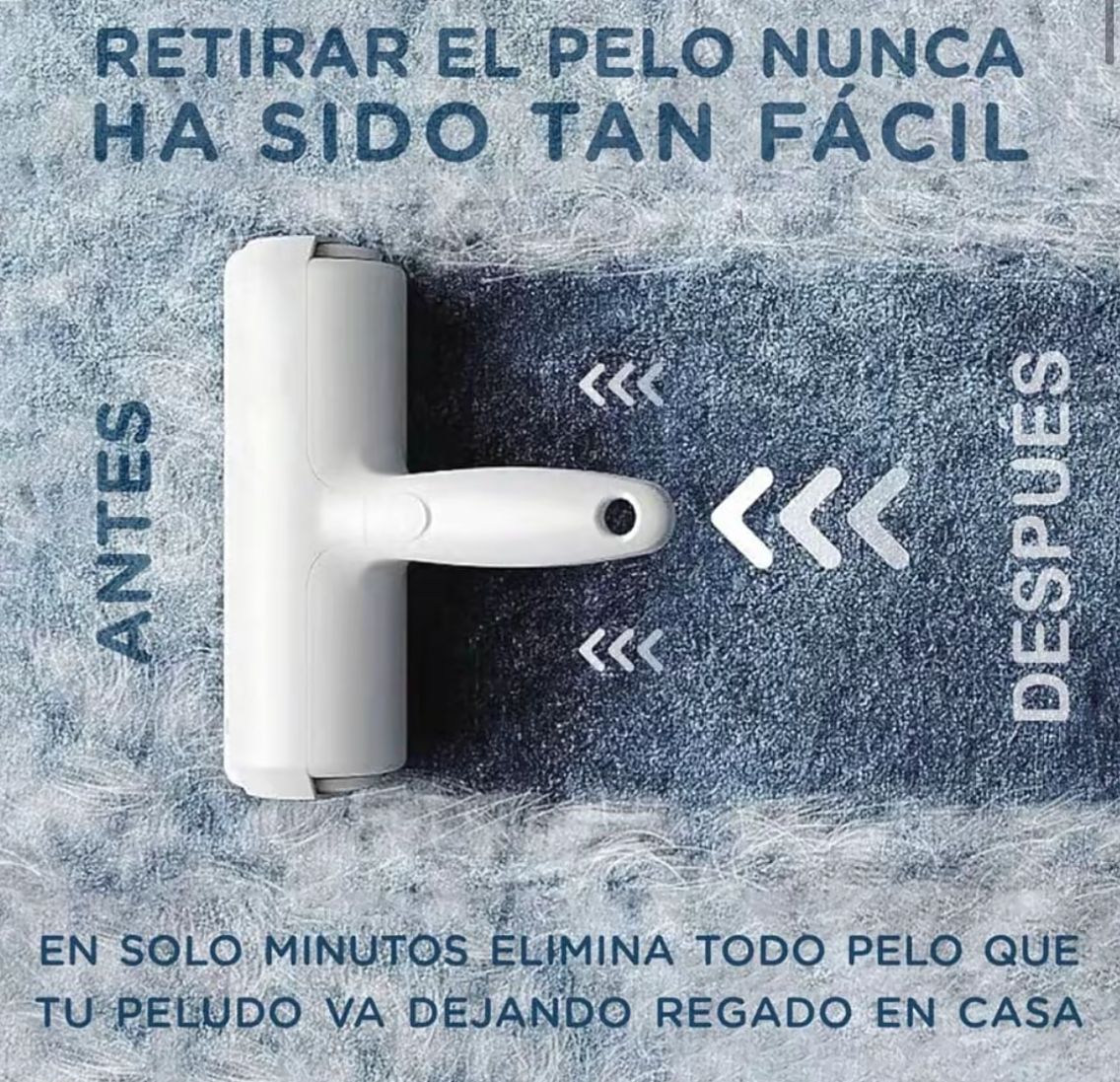Removedor de Pelo para Mascotas | Rodillo Reutilizable Autolimpiante